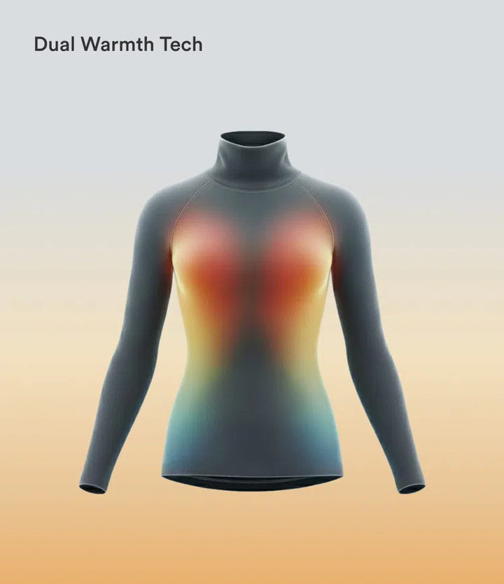 Halara HeatCore Turtleneck Long Sleeve Thumb Hole Casual Warming Top