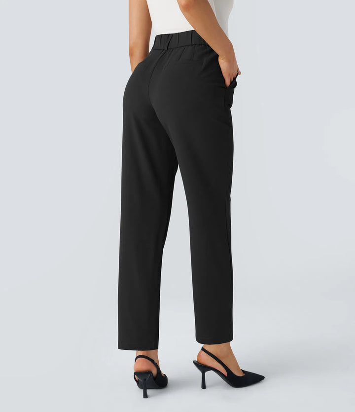 Halara Flex High Waisted Pocket Solid Work Tapered Pants