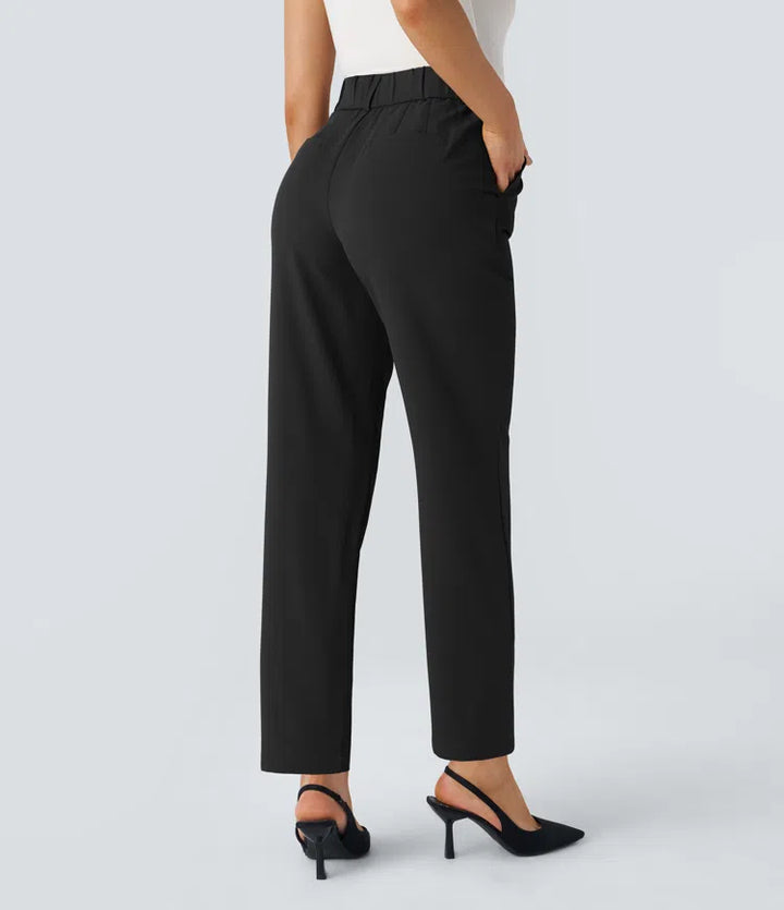 Halara Flex High Waisted Pocket Solid Work Tapered Pants