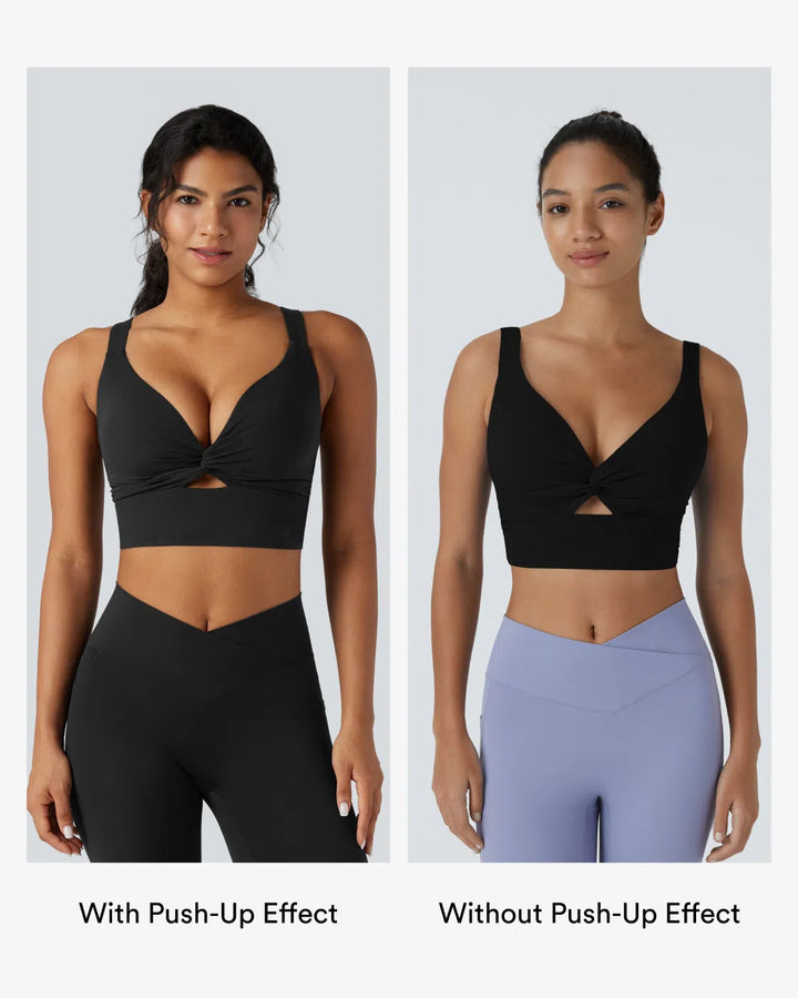 Halara UltraSculpt Light Support Molded Cups Push-Up Yoga Sports Bra