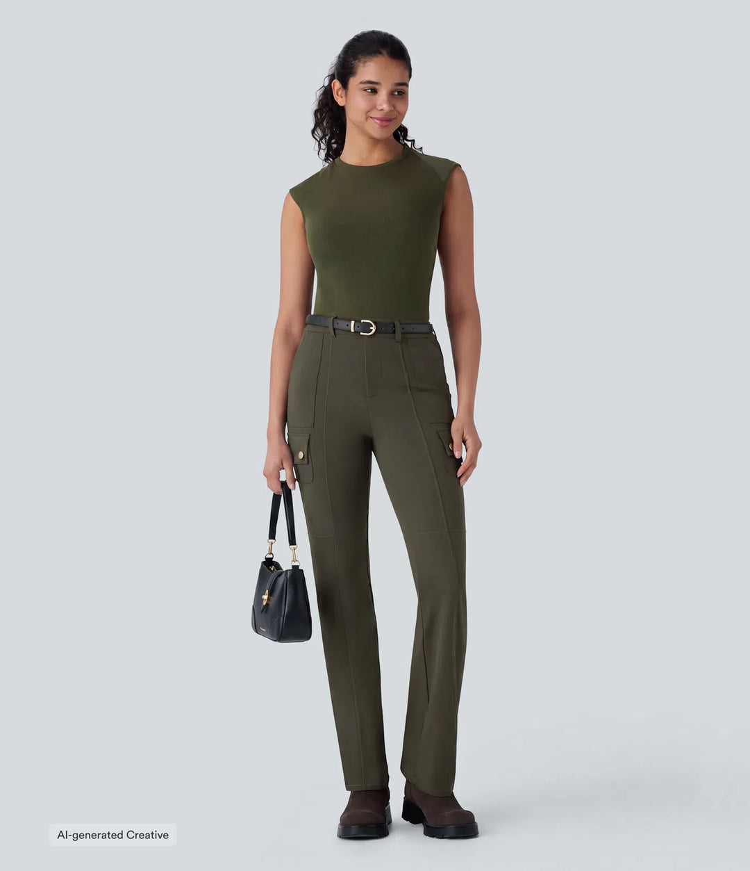 DayStretch Mid Rise Pockets Hiking Cargo Bootcut Pants
