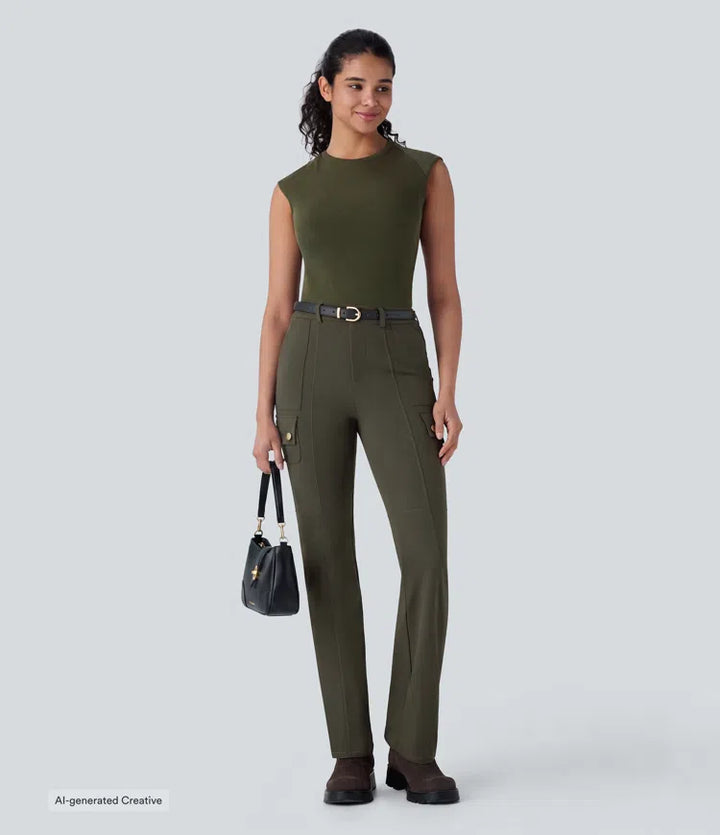 DayStretch Mid Rise Pockets Hiking Cargo Bootcut Pants