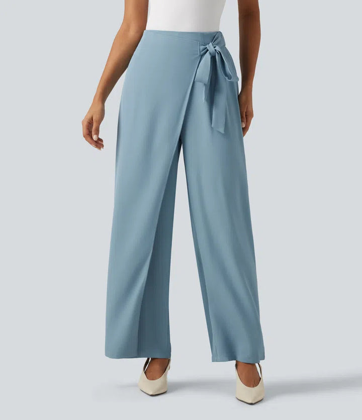 Halara Flex High Waisted Tie Side Wide Leg Work Pants