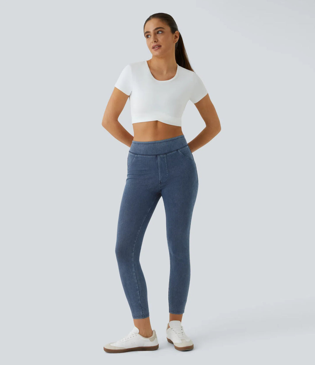 Halara Flex High Waisted Pocket Denim Casual Leggings