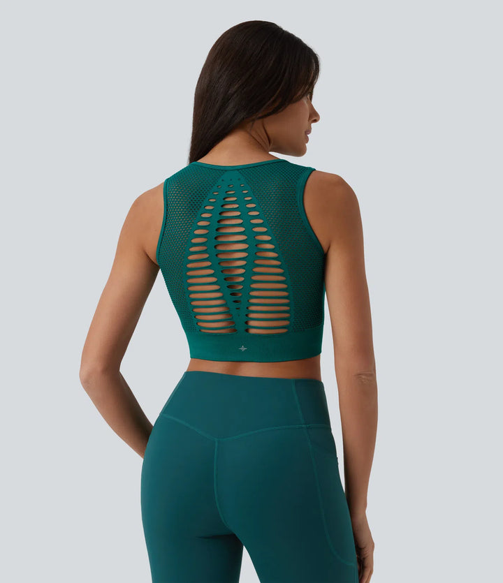 OneForm Seamless Flow Cut-Out Built-in Bra Yoga Tank Top