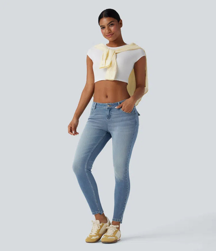 Halara Flex Low Rise Casual Skinny Jeans with Pockets
