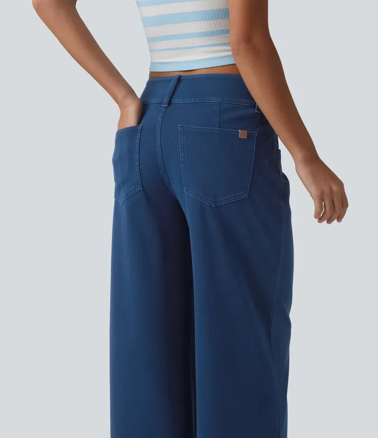 Halara Flex Low Rise Straight Leg Colorful Work Jeans with Pockets