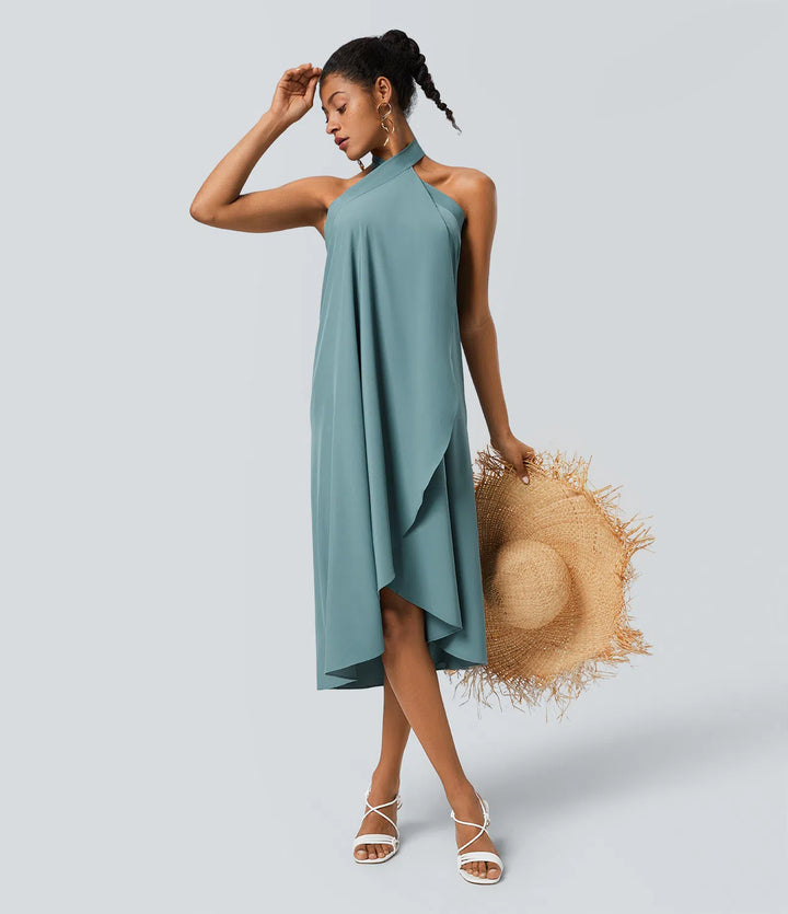 Breezeful High Waisted Wrapped Tie Back Quick Dry Skirt