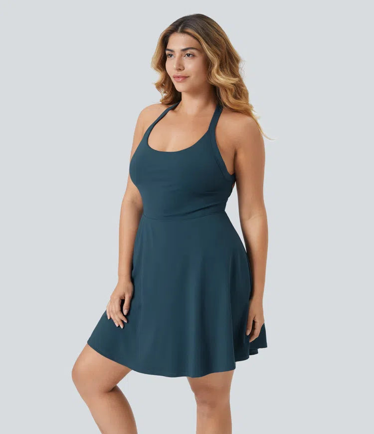 Flare Dance Plus Size Active Dress-Longer Length-Easy Peezy Edition