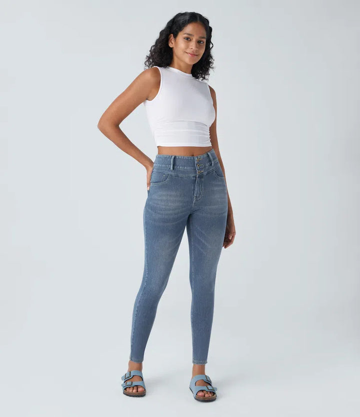 Halara Flex High Waisted Zipper Pockets Casual Skinny Jeans
