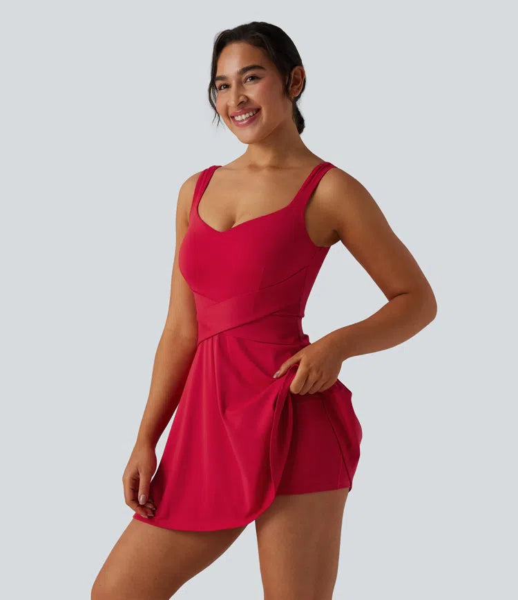 SoftlyZero Airy 2-in-1 InstantCool Mini Tennis Active Dress with Pocket-Easy Peezy Edition