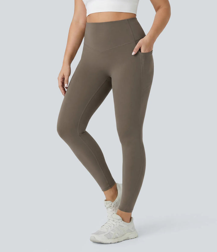 Plus Size Halara UltraSculpt High Waisted Butt Lifting Tummy Control Shaping Training Leggings with Pockets